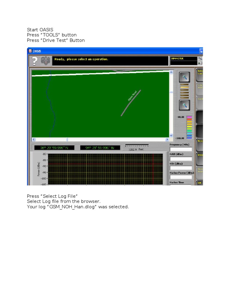 OASIS Drive Test Log Setup Guide | PDF