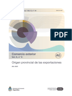 Informe "Origen Provincial de Las Exportaciones - INDEC"