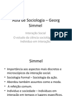 Aula de Sociologia - Georg Simmel e Interação Social