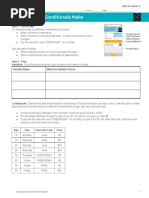 Activity Guide - Conditionals Make: None None None None