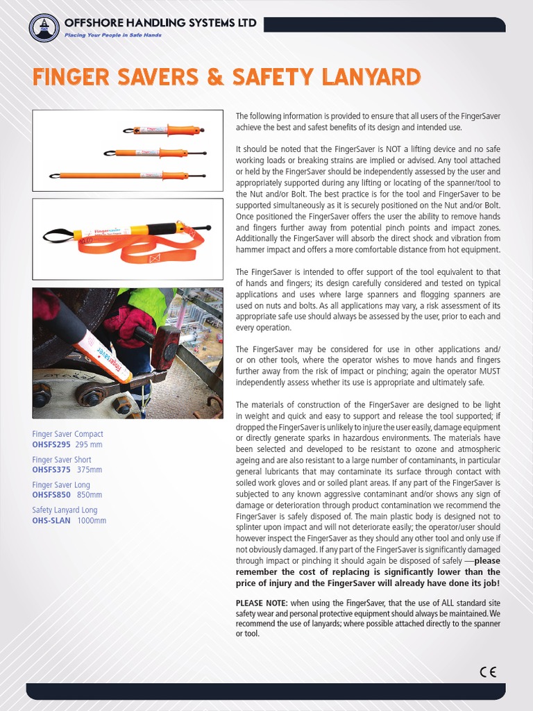 FingerSaver Tool Safety Guidelines | PDF | Screw | Wear