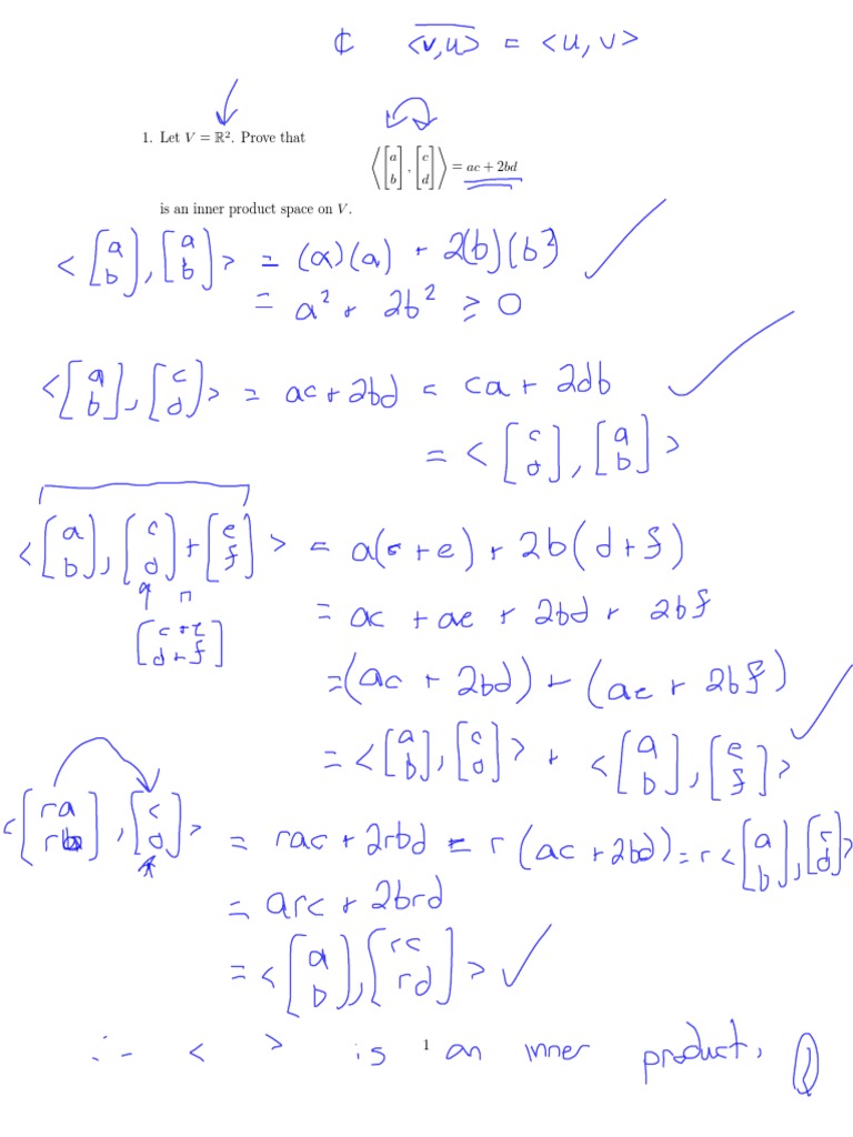 Lin Alg 3 Mock Test 1 | PDF | Matrix (Mathematics) | Mathematical Objects