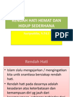 Rendah Hati Hemat Dan Hidup Sederhana