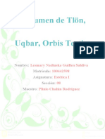 Resumen de Tlön, Uqbar, Orbis Tertius Estetica I