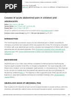 RCH Guidelines: Pediatric Abdominal Pain | PDF | Pain | Constipation