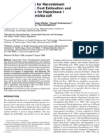 Process Simulation For Ant Protein Production - Cost Estimation and Sensitivity Analysis For Heparinase I Expressed in Escherichia Coli