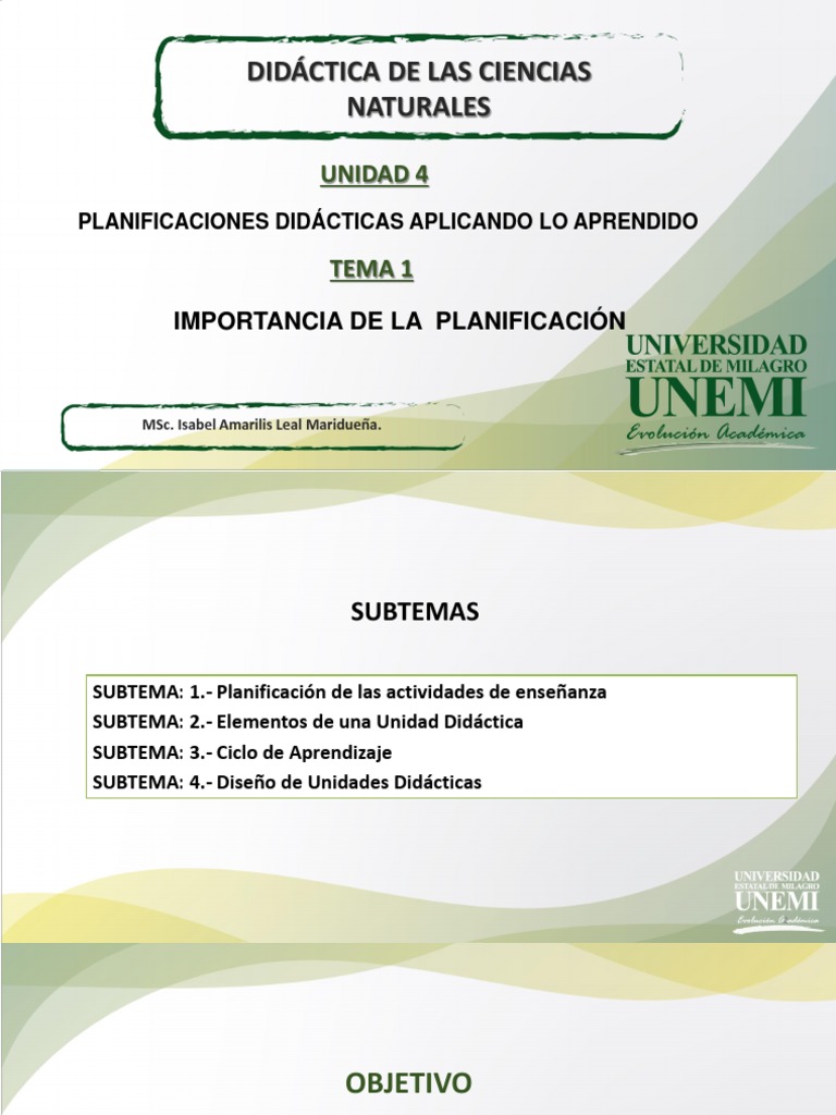 Planificación Didáctica en Ciencias Naturales | PDF | Plan de estudios ...
