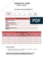 Cronograma de Evaluación de Desempeño