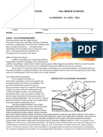 g10 - Science-Sl 4 Plate Boundaries Ay 2021-2022