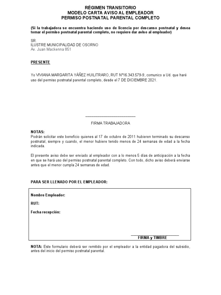 Formulario Postnatal Completo | PDF