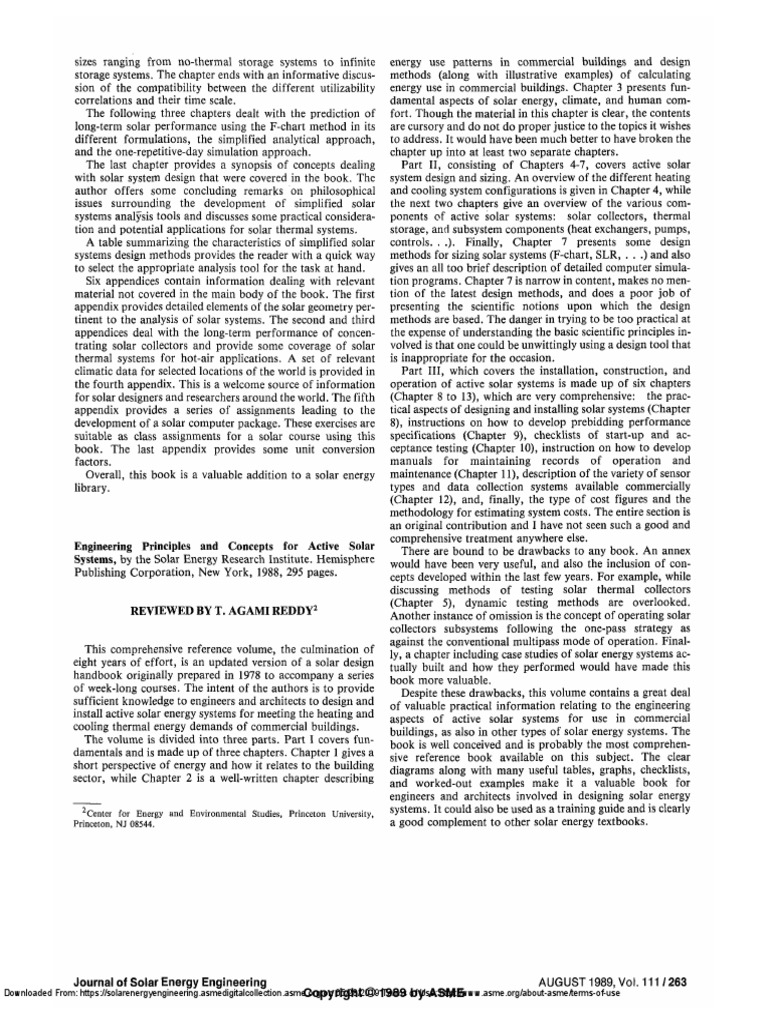 Journal of Solar Energy Engineering Vol. 111 Iss. 3 PDF System