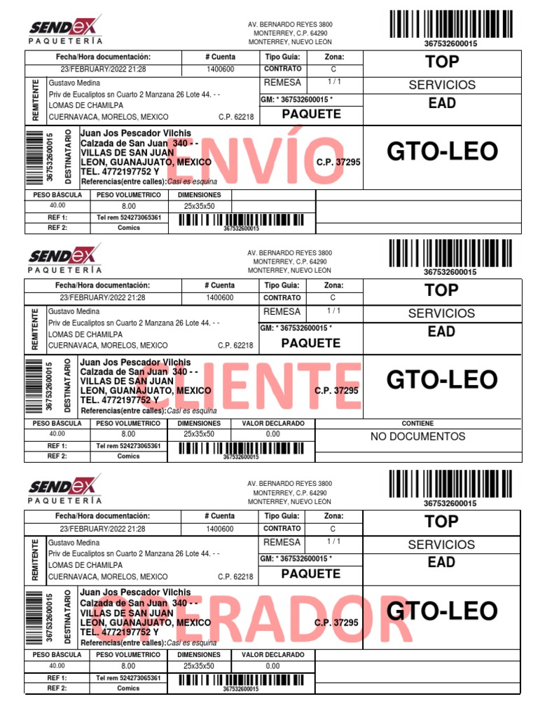 Batch Label 32711 Sendex | PDF
