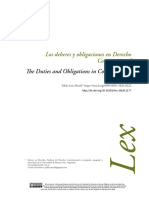 Los Deberes y Obligaciones en Derecho Constitucional: The Duties and Obligations in Constitutional Law