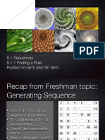 6.1 Sequences 6.1.1 Finding A Rule Position-To-Term and NTH Term