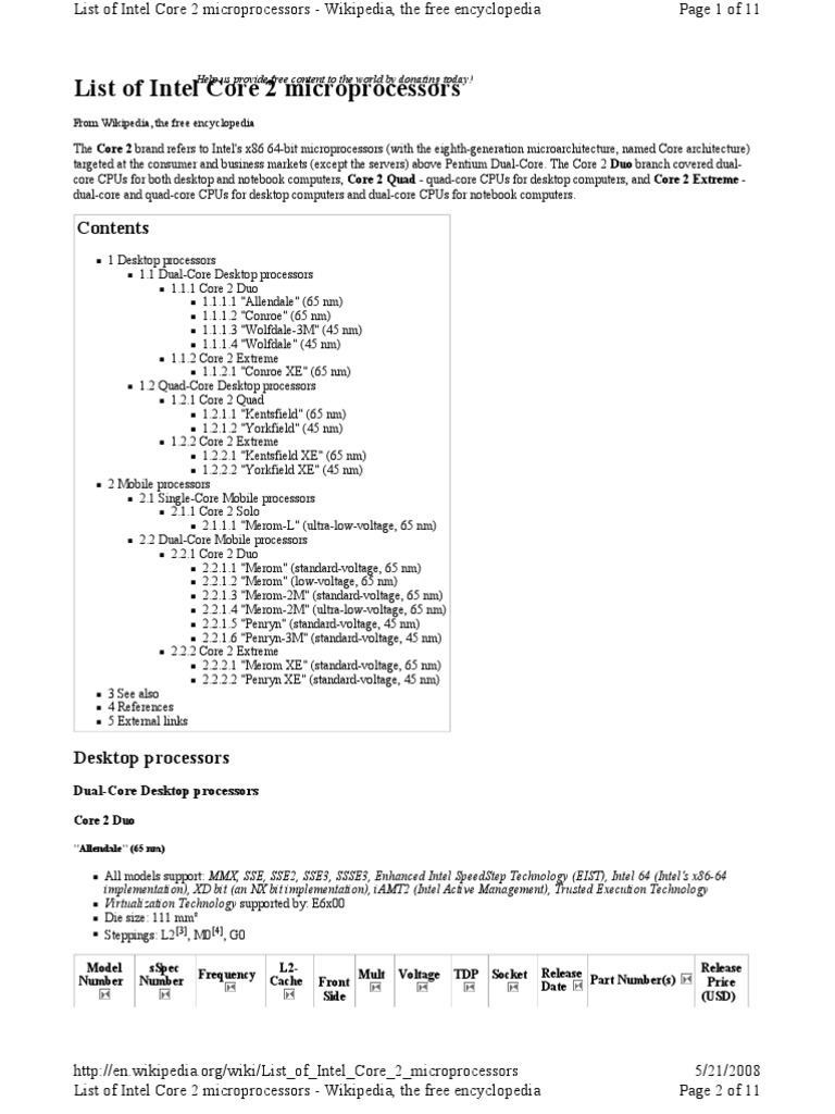 Core 2 | PDF