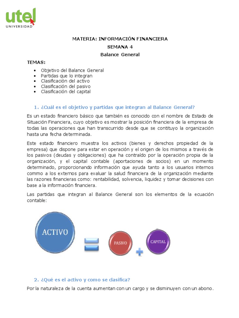 Principales Cuentas del Balance General | PDF | Contabilidad | Hoja de ...