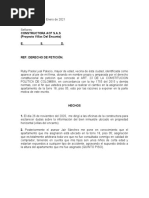 DERECHO DE PETICIÓN reasignación de apto