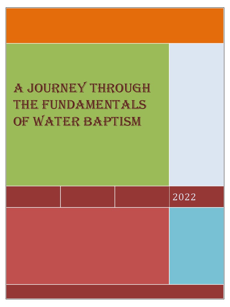 A Brief Work On Water Baptism PDF Baptism Acts Of The Apostles
