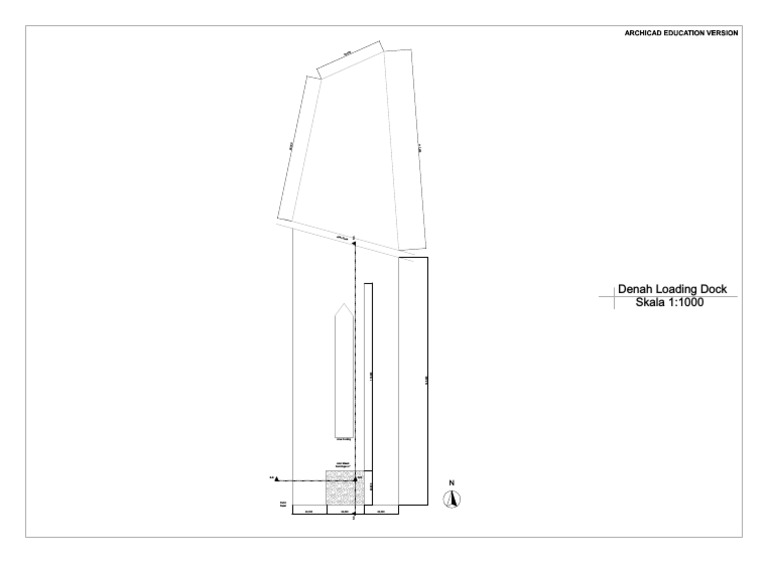 Denah Loading Dock Skala 1:1000: Jalan Desa | PDF