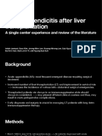 Appendicitis After Liver Transplantation Presentation of Journal