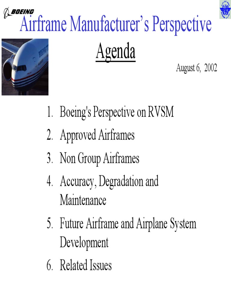 Boeing's Perspective on RVSM Airframe Approvals | PDF | Altimeter ...