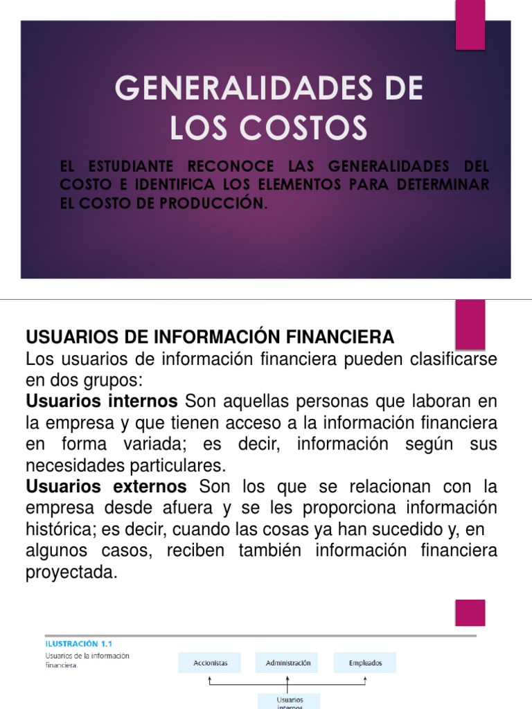 Generalidades del Costo y su Clasificación | PDF | Contabilidad de ...