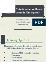 Food and Nutrition Surveillance and Response in Emergency: Sean Steven Puleh Dept. of Public Health Lira University