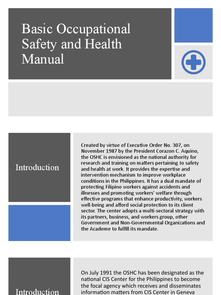 Basic Occupational Safety and Health Manual Intro PDF