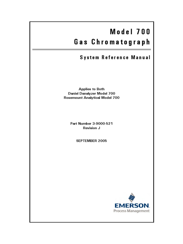 J Model 700 GC System Reference Manual All PDF Gas Chromatography