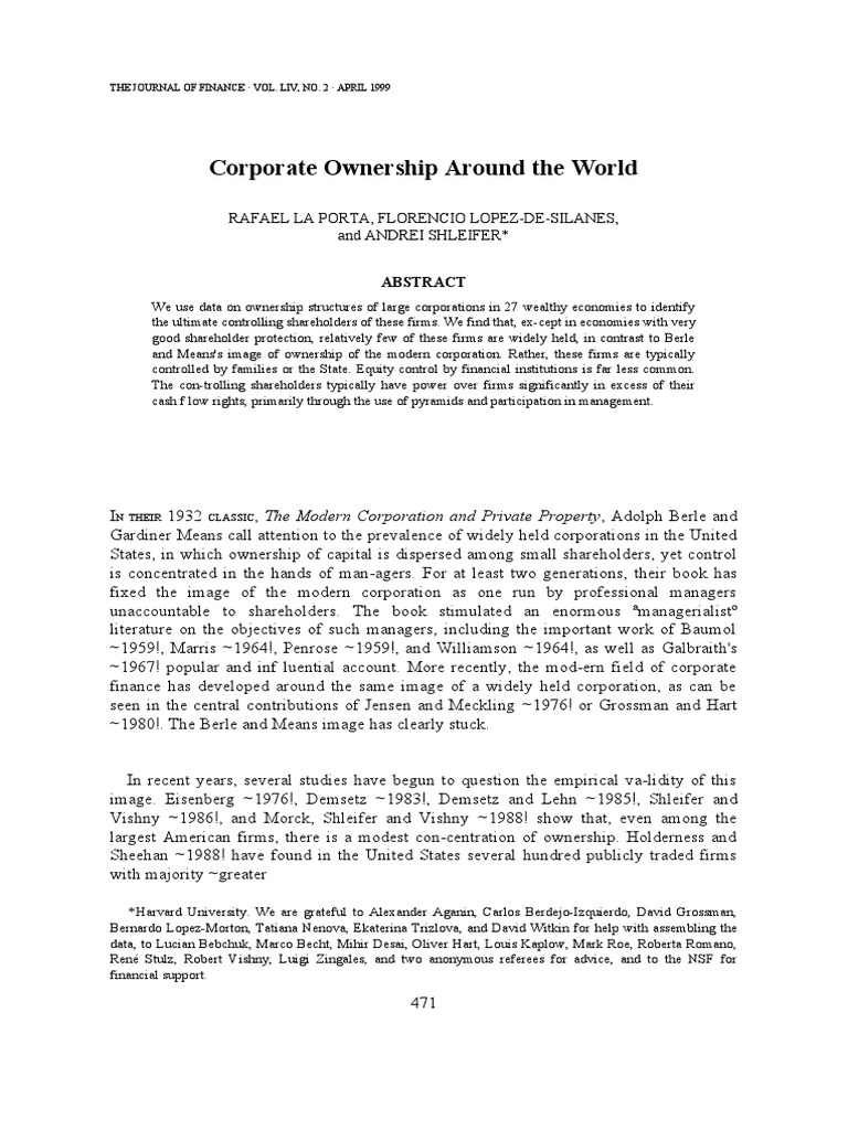 Corporate Ownership Around The World PDF Stocks Samsung