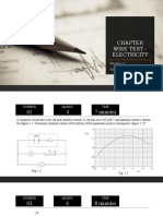 Chapter Wise Test - Electricity