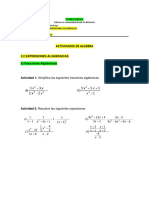 Actividades Fracciones Algebraicas