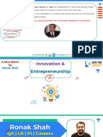 IandE - Session 2 - Innovation Life Cycle
