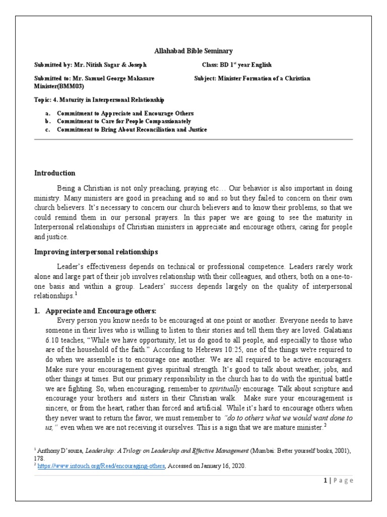 Maturity in Interpersonal Relationship | PDF | Justice | Crime & Violence