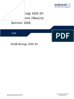 IGCSE Biology 4325 2H Mark Scheme (Results) Summer 2008