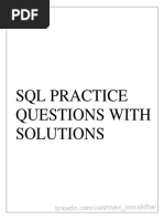 SQL Practice Questions With Solutions