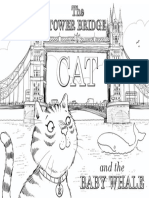 Colouring Tower Bridge Cat and Baby Whale With Title