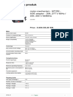 Lembar Data Produk: Motor-Mechanism - MT250 - SDE Adaptor - 208..277 V 60Hz / 220..240 V 50/60Hz