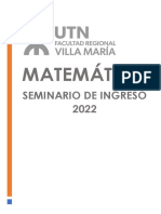 Matemática - Seminario de Ingreso 2022