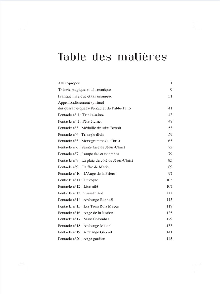 Les Véritables Pentacles Et Prières De L Abbé Julio Pdf 44 Pentacles Abbe Julio | PDF | Science | Rêve