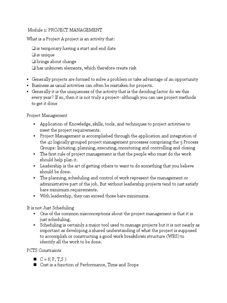 Project Management - REVIEWER | PDF | Project Management | Software ...