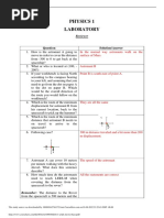 Physics 1 Lab Answer Keys PDF