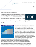 FAO Cereal Supply and Demand Brief - World Food Situation - Food and Agriculture Organization of The United Nations