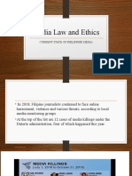 Media Law and Ethics: Current State of Philippine Media