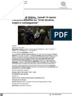 Università di Urbino, il 14 marzo l'incontro su Crisi Ucraina - Primo Comunicazione.it, 10 marzo 2022
