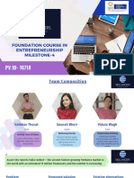 Foundation Course in Entrepreneurship Milestone-4: PV ID-16718