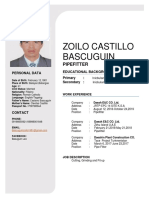 Zoilo Castillo Bascuguin: Pipefitter