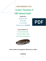 "Treasury Function of SBI Mutual Fund": A Mini Project On