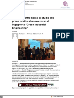 Pesaro Studi, borse di studio in Green Engineering - Tmnotizie.it, 10 marzo 2022