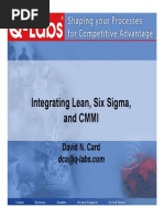 Integrating Lean, Six Sigma, and CMMI: David N. Card